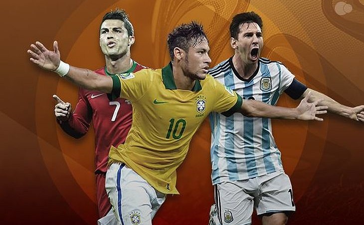 Messi, Neymar e Cristiano Ronaldo: os favoritos até aqui (Foto: Reprodução)