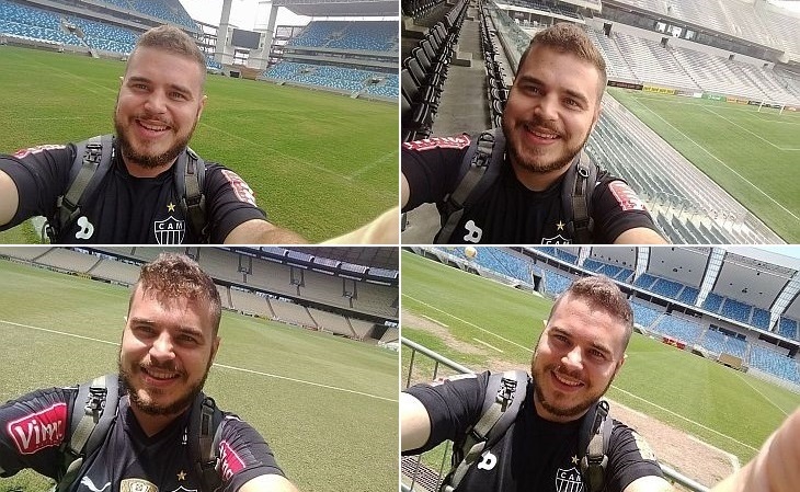 Lucas Abdo viu jogos em 6 dos 12 estádios visitados (Foto: Acervo pessoal)