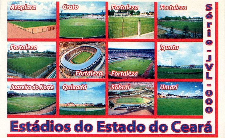 Cartão postal que reúne estádios de futebol do Ceará, terra do Verminosos (Foto: Reprodução)