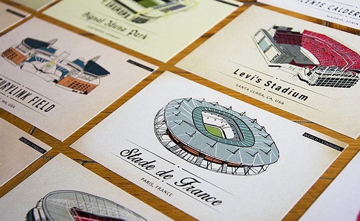 O Stadium Post Cards disponibiliza 15 mil postais de estádios diferentes (Foto: Reprodução)