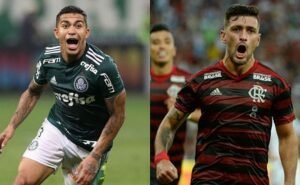 Dudu, do Palmeiras, e Arrascaeta, do Flamengo: Maiores assistentes dos pontos corridos (Foto: Divulgação)